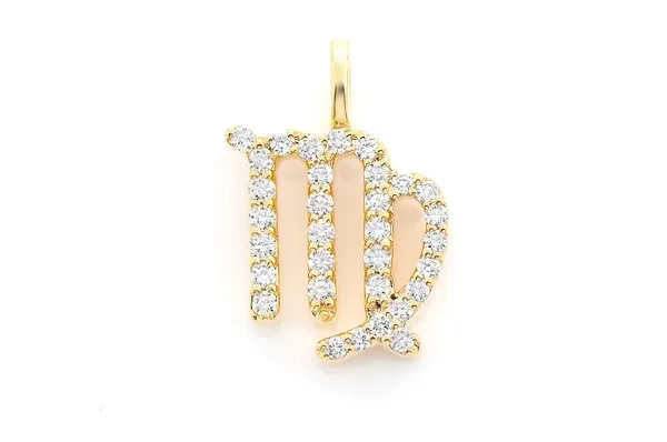 0.10CTW Diamond Virgo Zodiac Pendant