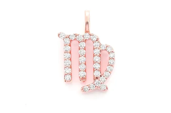 0.10CTW Diamond Virgo Zodiac Pendant
