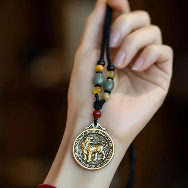 12 Chinese Zodiac Blessing Wealth Fortune Necklace Pendant