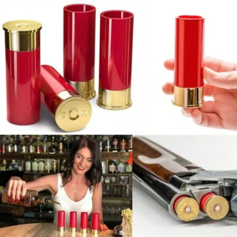 12 GAUGE SHOTGUN SHELL SHOT GLASSES - SET OF 4