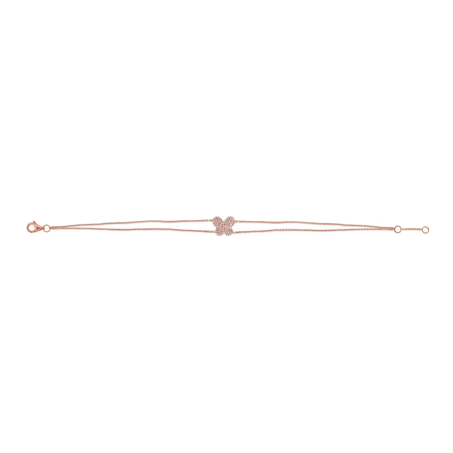 14k Gold & Diamond Butterfly Bracelet - 0.27ct