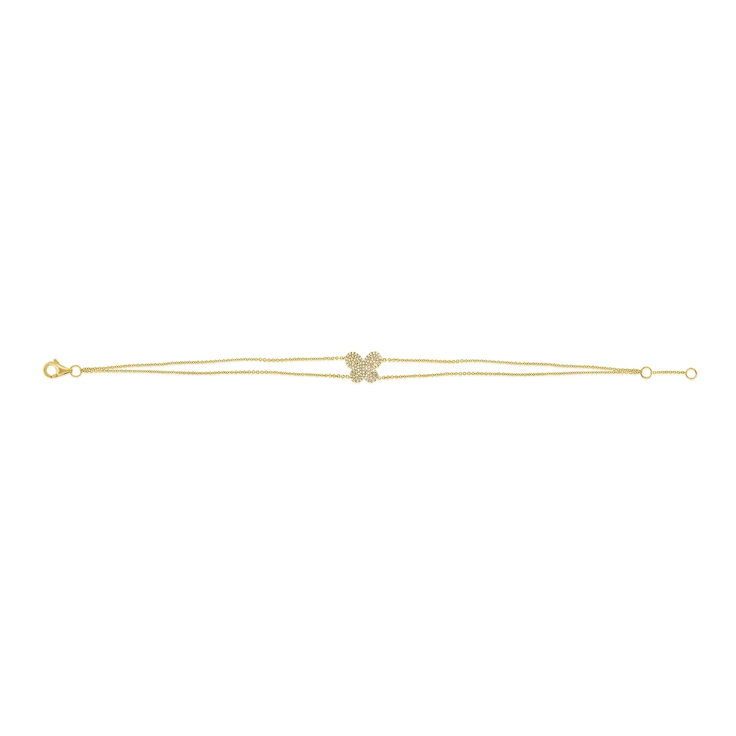 14k Gold & Diamond Butterfly Bracelet - 0.27ct