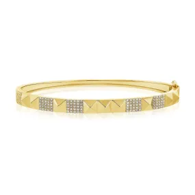 14K Gold & Diamond Studded Bracelet - 0.45ct