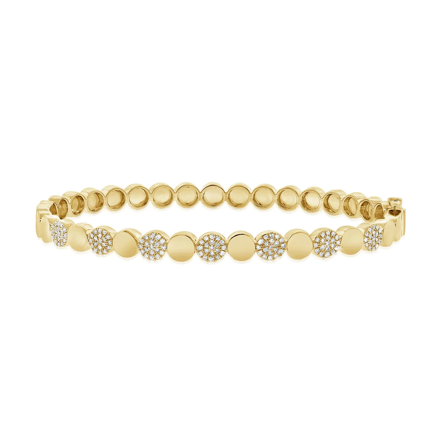 14K Gold Diamond Bangle - 0.28ct