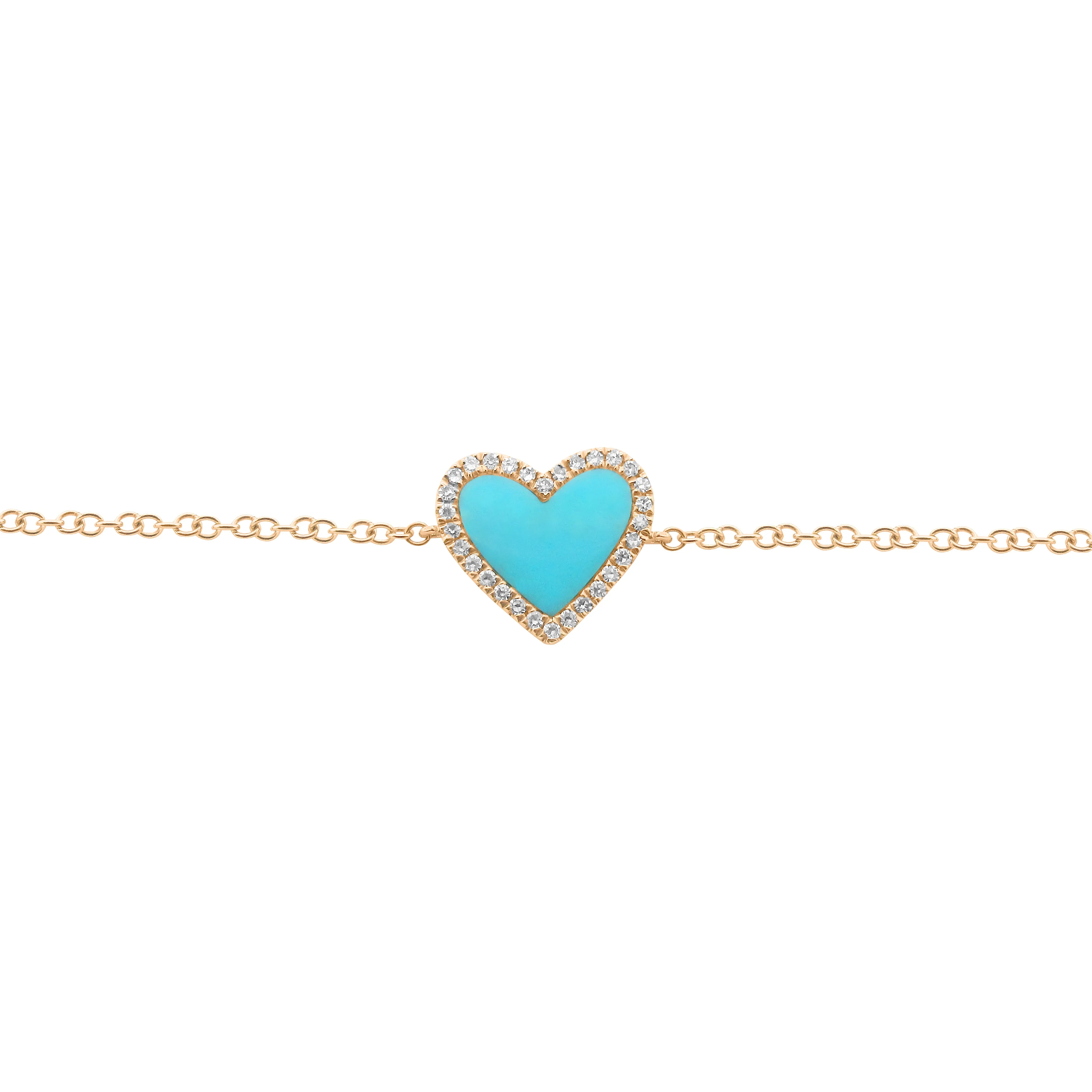 14K GOLD DIAMOND TURQUOISE HAILEY BRACELET