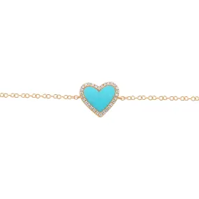 14K GOLD DIAMOND TURQUOISE HAILEY BRACELET