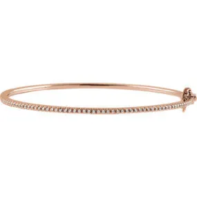 14K Rose 1/2 CTW Diamond Pave' 7" Bracelet