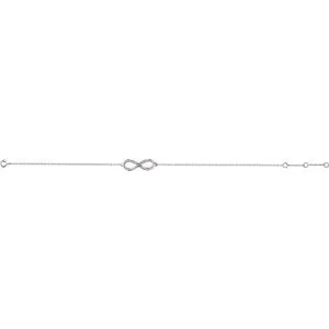 14K White 1/6 CTW Diamond Infinity-Inspired 8" Bracelet
