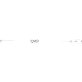 14K White 1/6 CTW Diamond Infinity-Inspired 8" Bracelet