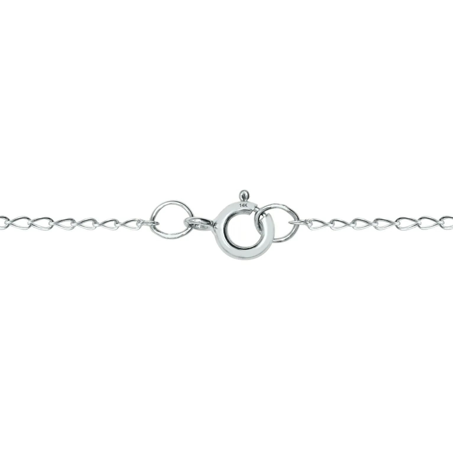 14K White Gold 5Mm Square Emerald Pendant