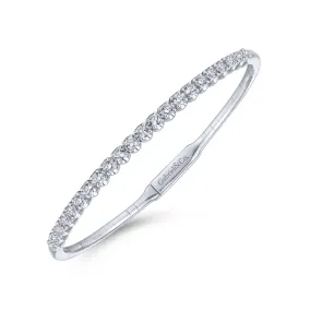14K White Gold Diamond Bangle - BG3975-62W45JJ