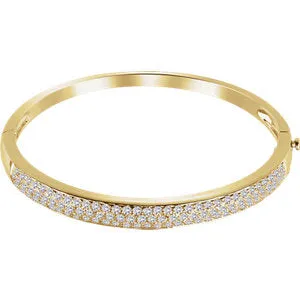 14K Yellow 3 CTW Diamond Pave' Bracelet