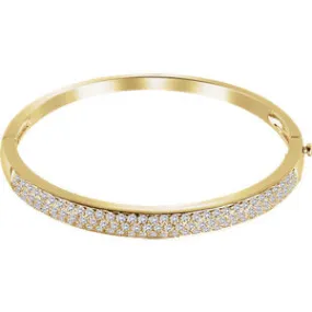 14K Yellow 3 CTW Diamond Pave' Bracelet