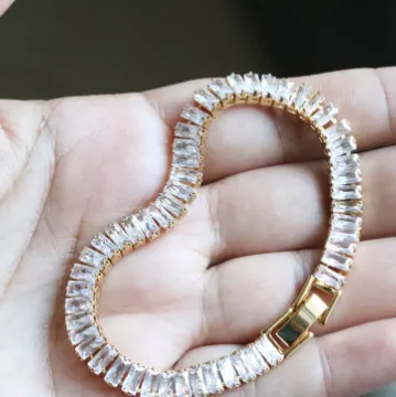 18K Gold-Filled Baguette Tennis Bracelet Set