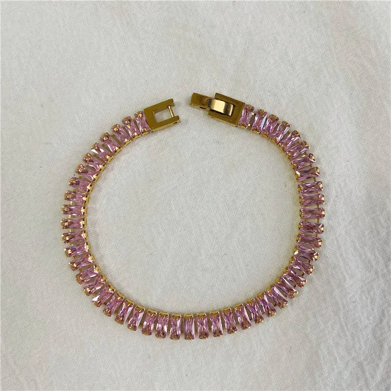 18K Gold-Filled Baguette Tennis Bracelet Set