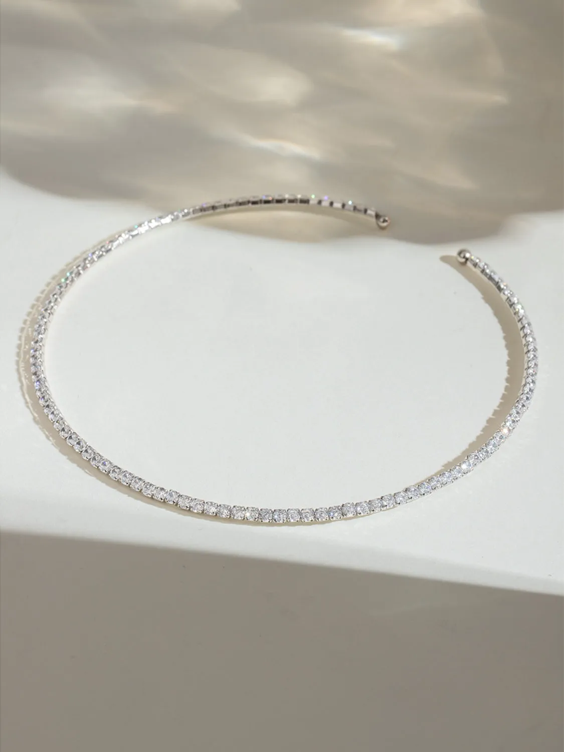 18K gold-plated Necklace Stainless Steel Jack&Din Inlaid Zircon Round Chocker