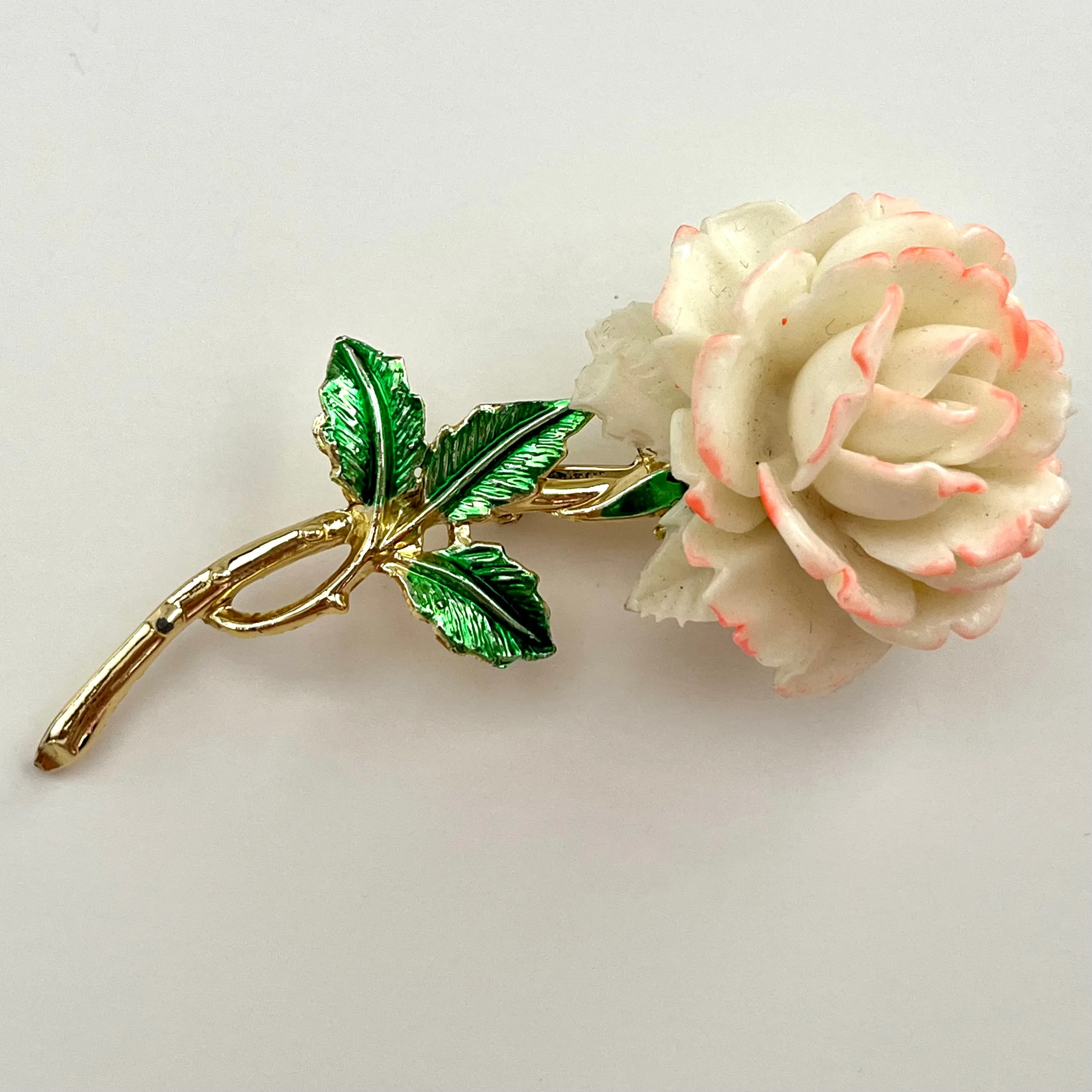1960s Rose Flower Brooch