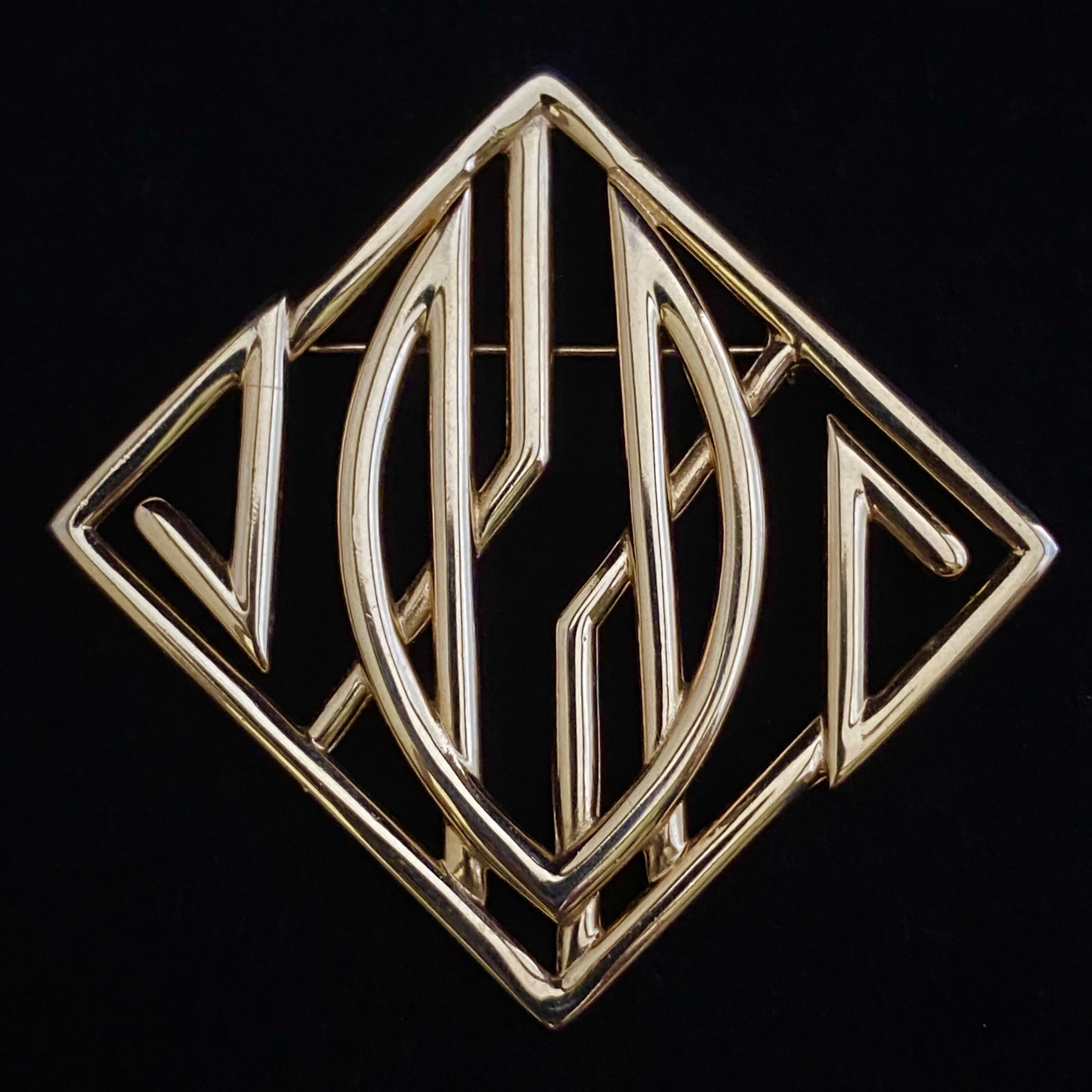 1980s Monet Geometric Brooch