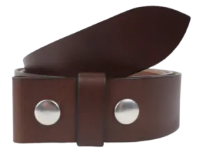 2 Inch Wide (50mm) Chestnut Leather Belt Strap Made to Measure
