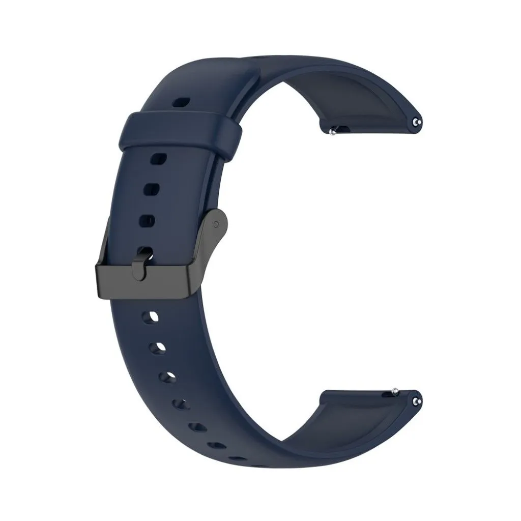 22mm silicone watch strap in stainless steel buckle for Huawei watch - Navy Blue