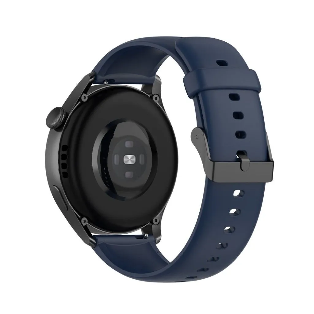 22mm silicone watch strap in stainless steel buckle for Huawei watch - Navy Blue
