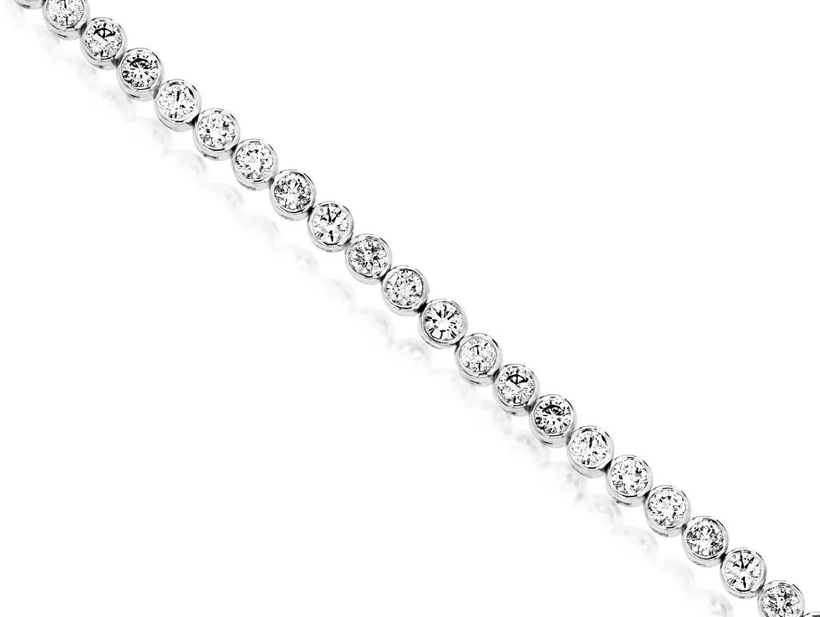 2ct Bezel Set Diamond Bracelet