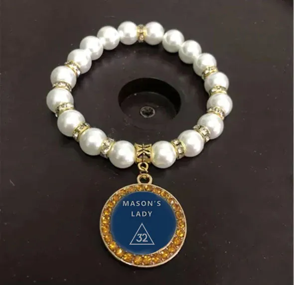 32nd Degree Scottish Rite Bracelet - Gold and White
