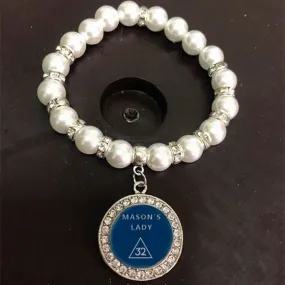 32nd Degree Scottish Rite Bracelet - Gold and White