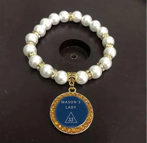 33rd Degree Scottish Rite Bracelet - Gold and White