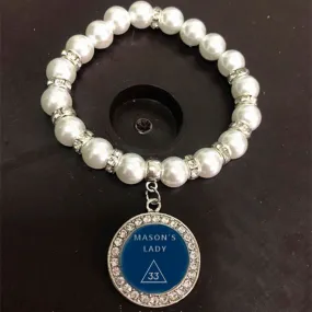 33rd Degree Scottish Rite Bracelet - Gold and White