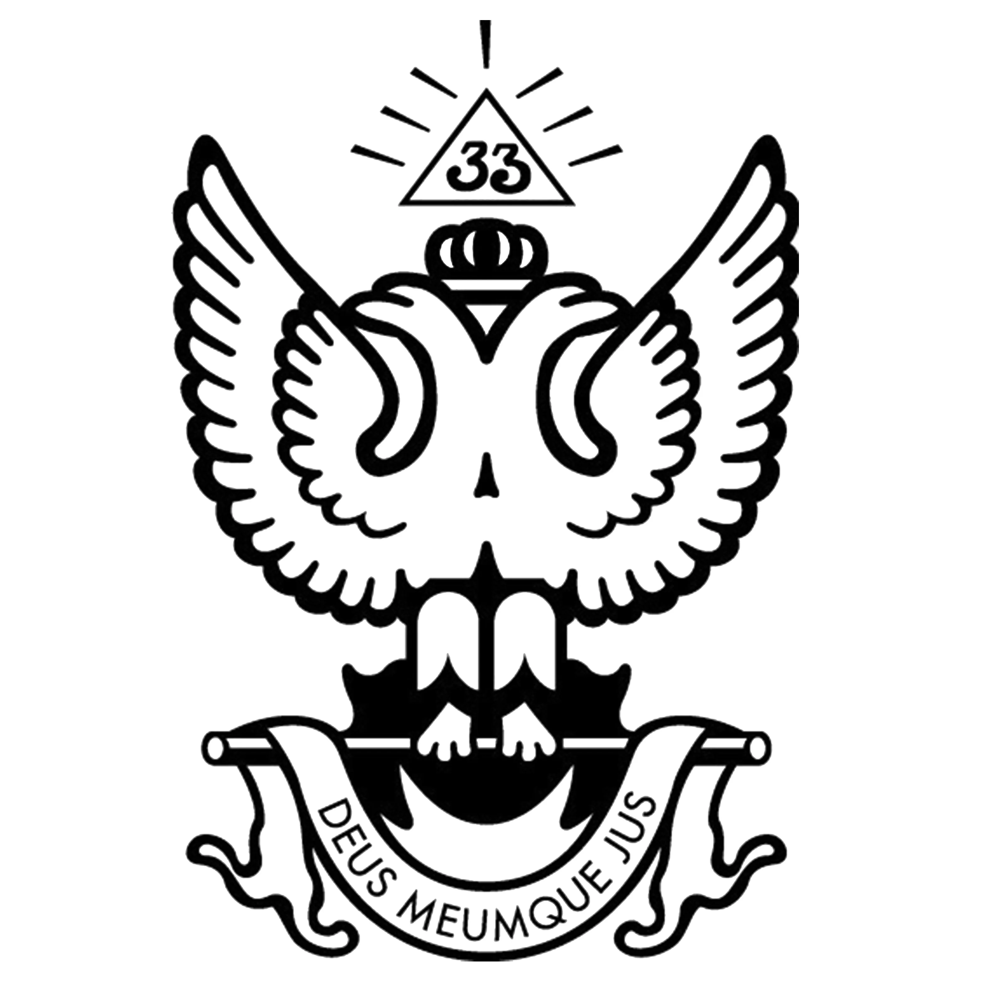 33rd Degree Scottish Rite Bracelet - Wings Up Gold and White