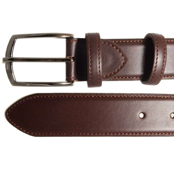 34 mm Sartorial Buffed Leather Belt Brown