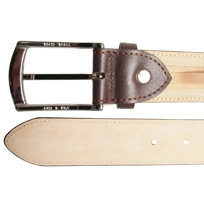 34 mm Sartorial Buffed Leather Belt Brown