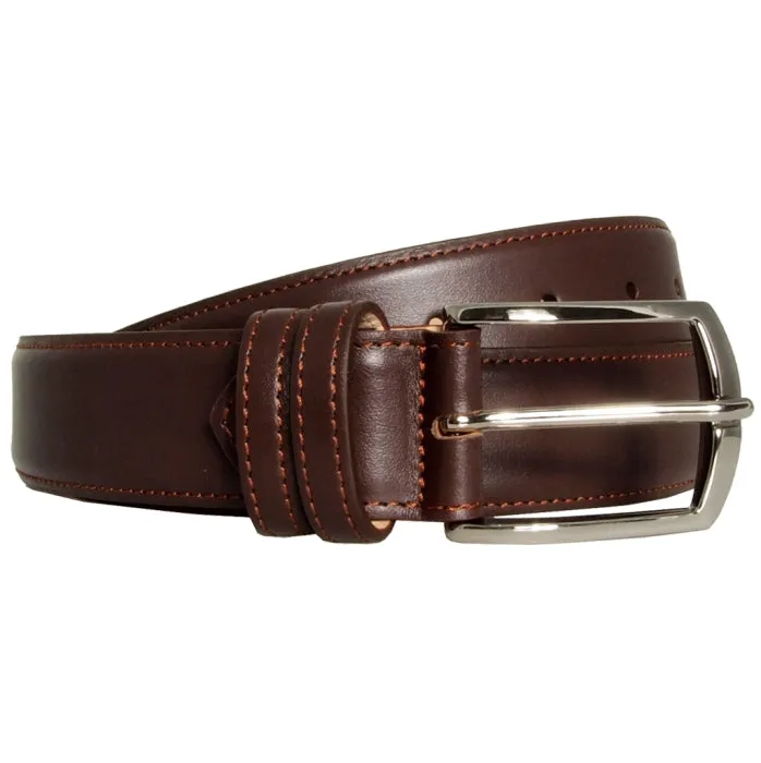 34 mm Sartorial Buffed Leather Belt Brown