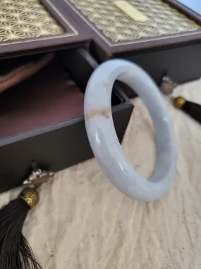 59.7mm Lavender Jadeite Grade A Bangle Natural Burma Jade Purple [LAVENDER DREAMS COLLECTION]
