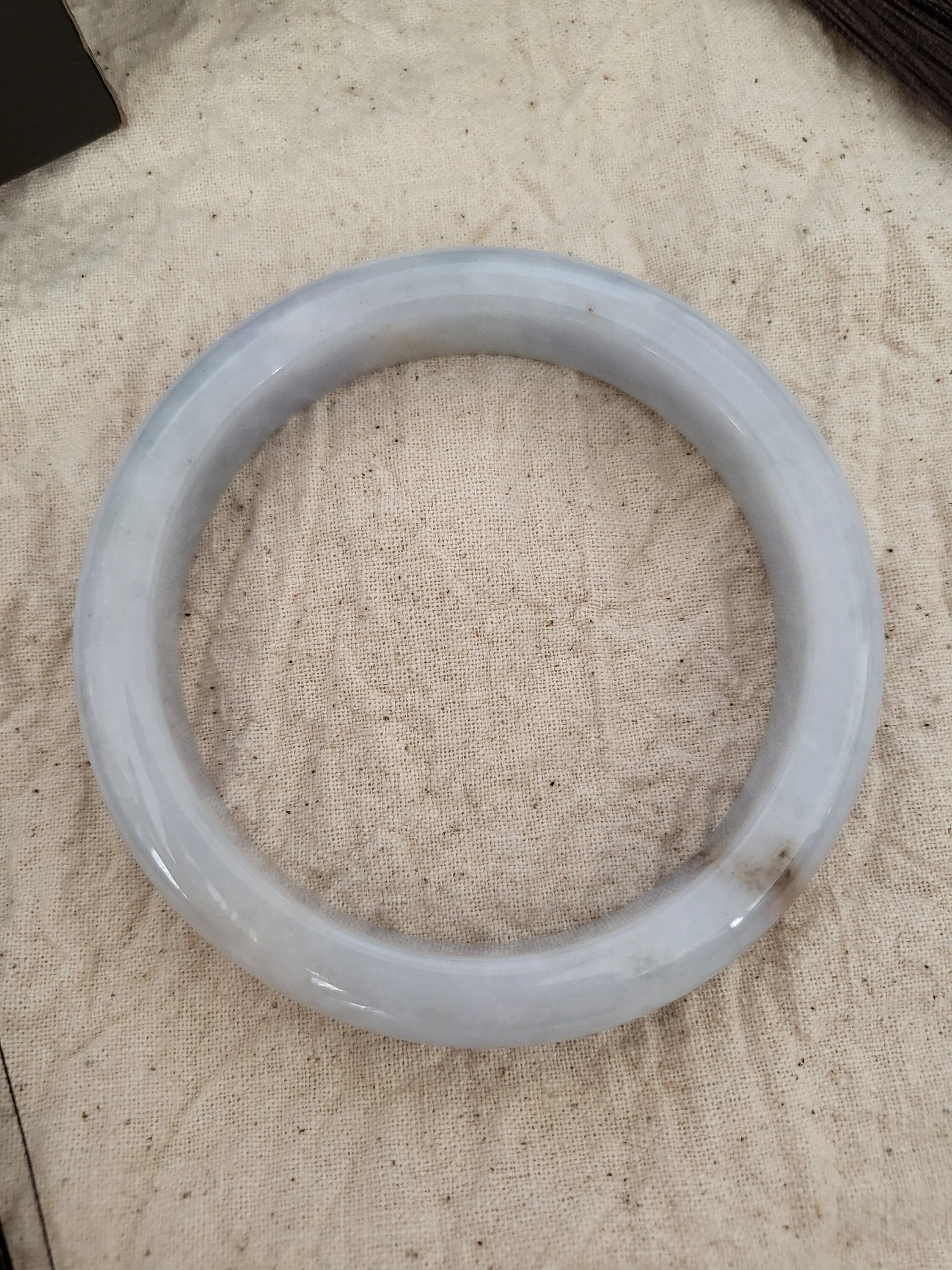 59.7mm Lavender Jadeite Grade A Bangle Natural Burma Jade Purple [LAVENDER DREAMS COLLECTION]