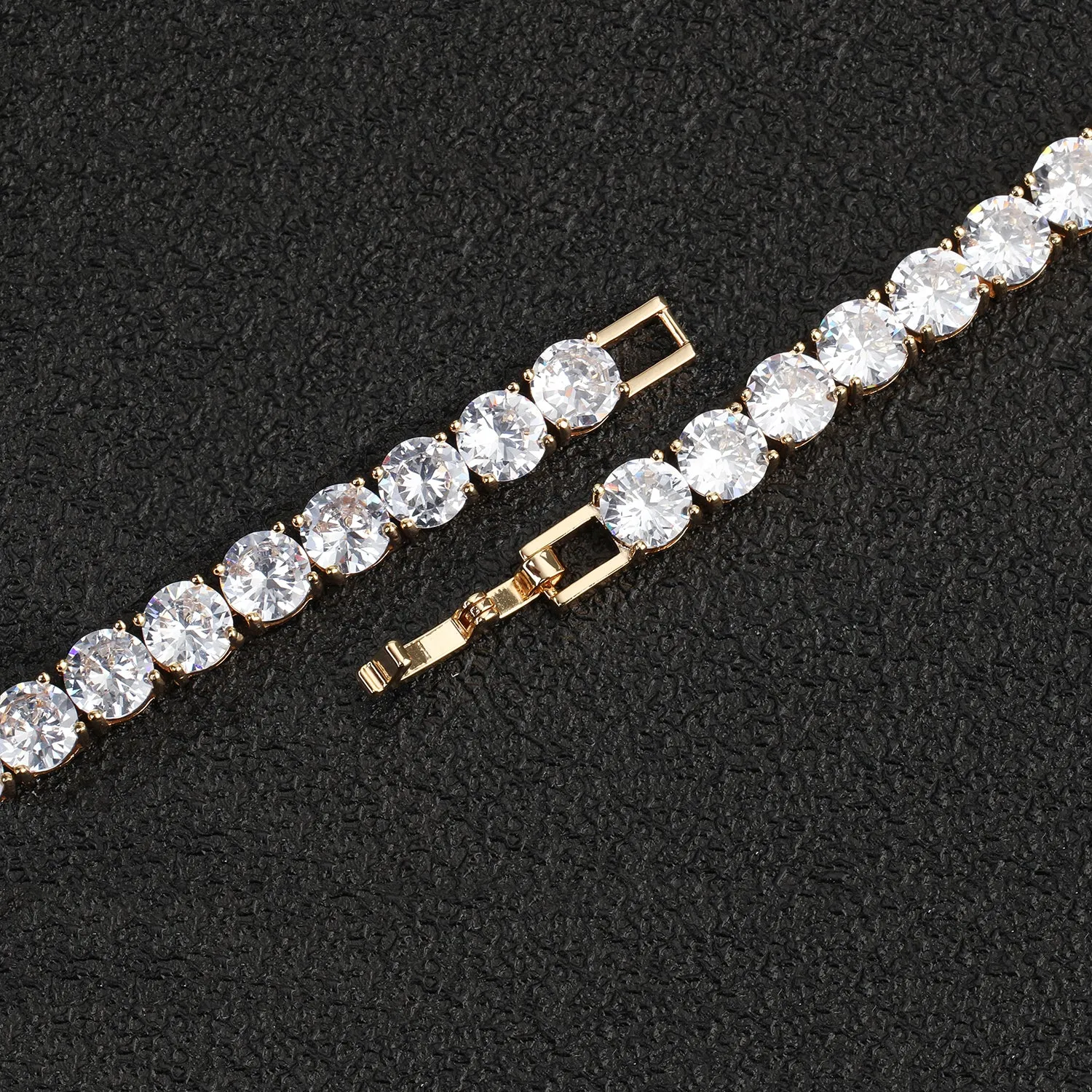 5A Cubic Zirconia Gold Bracelet Chains  for Women CK10007