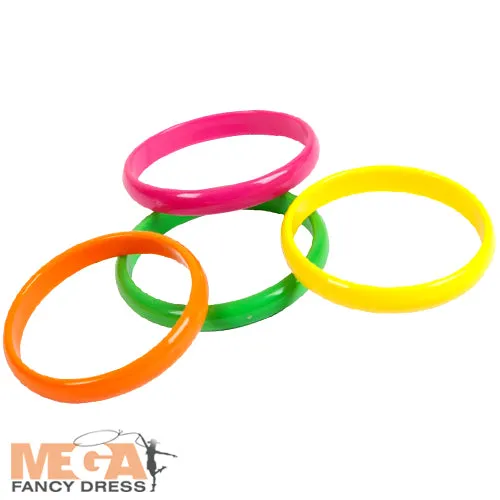 80s Neon Bracelets Retro Costume Accessory