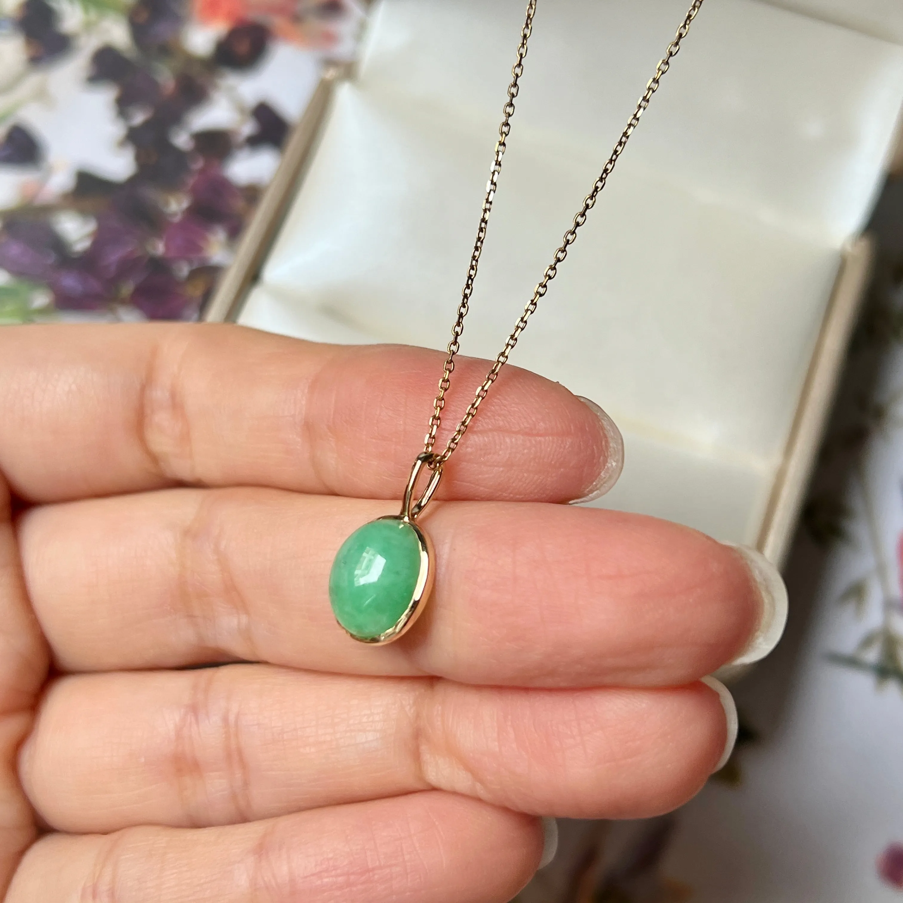 A-Grade MINI.malist Apple Green “ANOTCH” Jadeite Pendant No. 172519