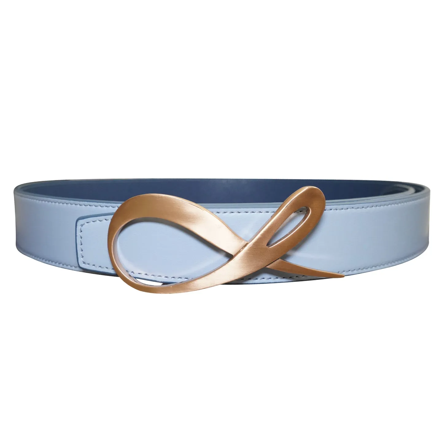 Aegean Blu Maya Rose Gold Reversible Belt