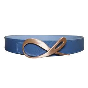 Aegean Blu Maya Rose Gold Reversible Belt