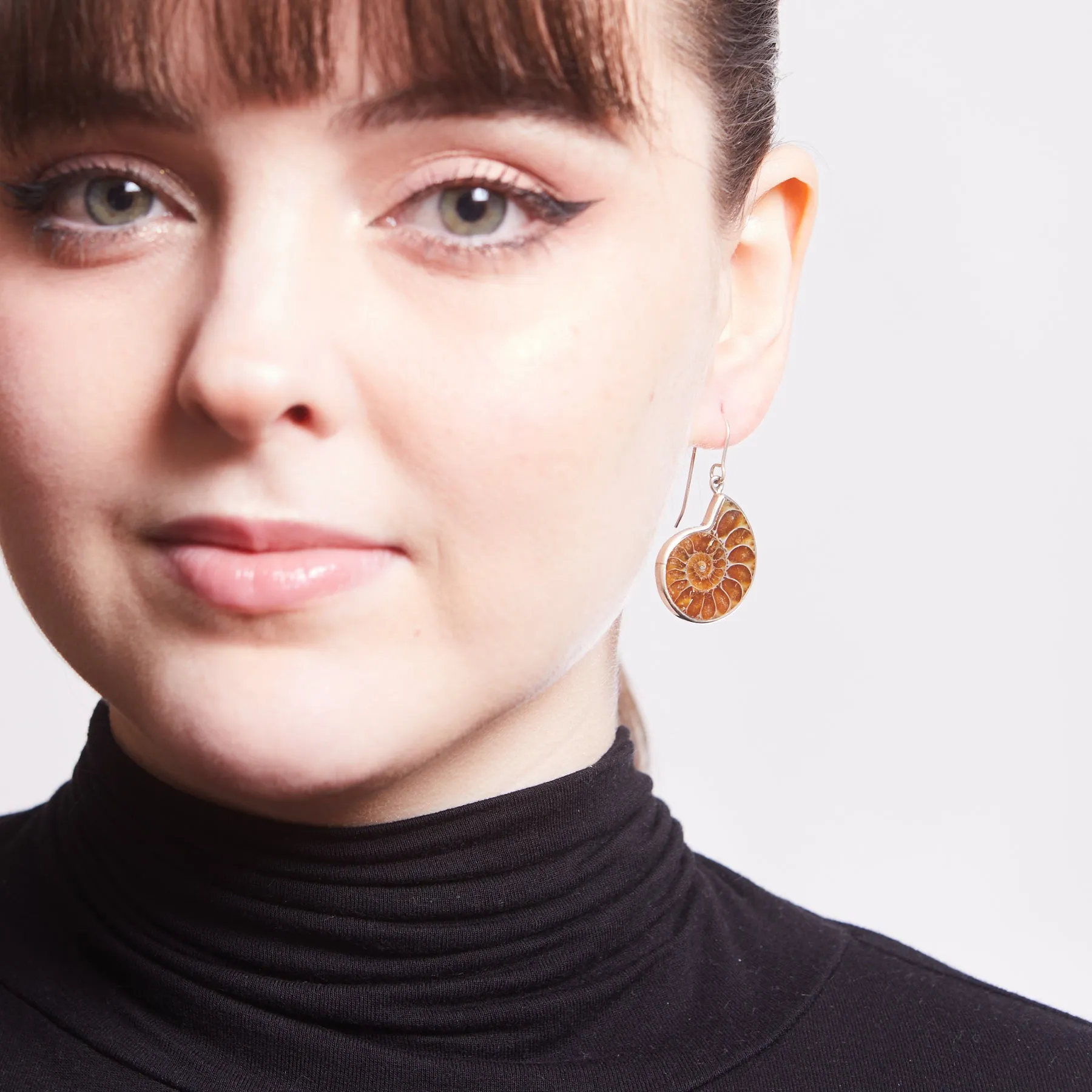 Ammonite Drop Earrings