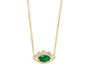 Angel Eye Emerald Necklace