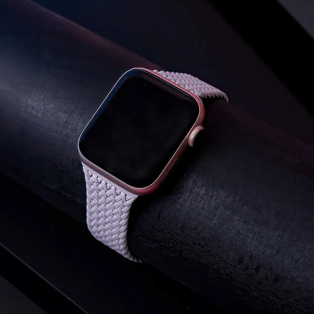 Apple Watch (38/40/SE/41/42mm) Elastisk Stof Rem - Str. S - Grå