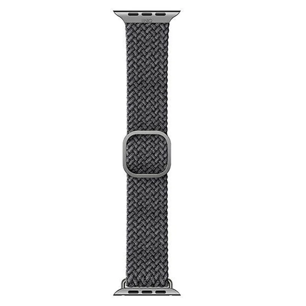 Apple Watch (38/40/SE/41/42mm) UNIQ Aspen Flettet Stof Rem - Grå