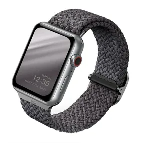 Apple Watch (38/40/SE/41/42mm) UNIQ Aspen Flettet Stof Rem - Grå