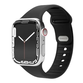 Apple Watch (38/40/SE/41/42mm) Vonmählen Classic Band 2 Genanvendt Silikone Rem - Sort