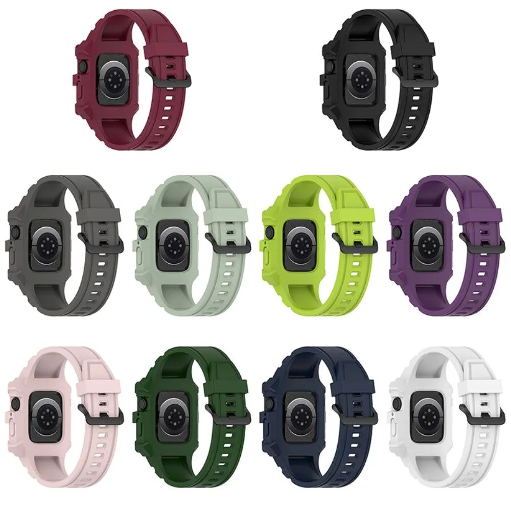 Apple Watch (41mm) cool silicone watch strap with cover - Navy Blue