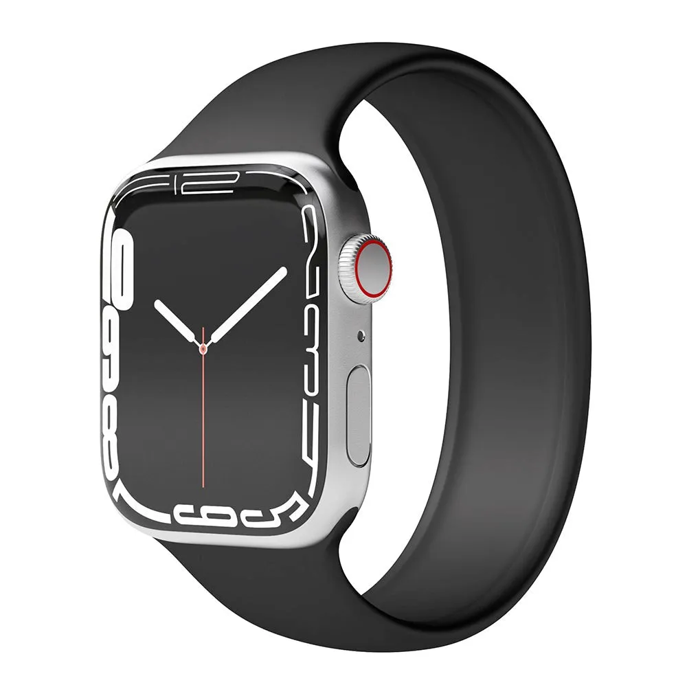 Apple Watch (42/44/SE/45/46/49mm) Vonmählen Solo Loop Small Silikone Rem - Sort