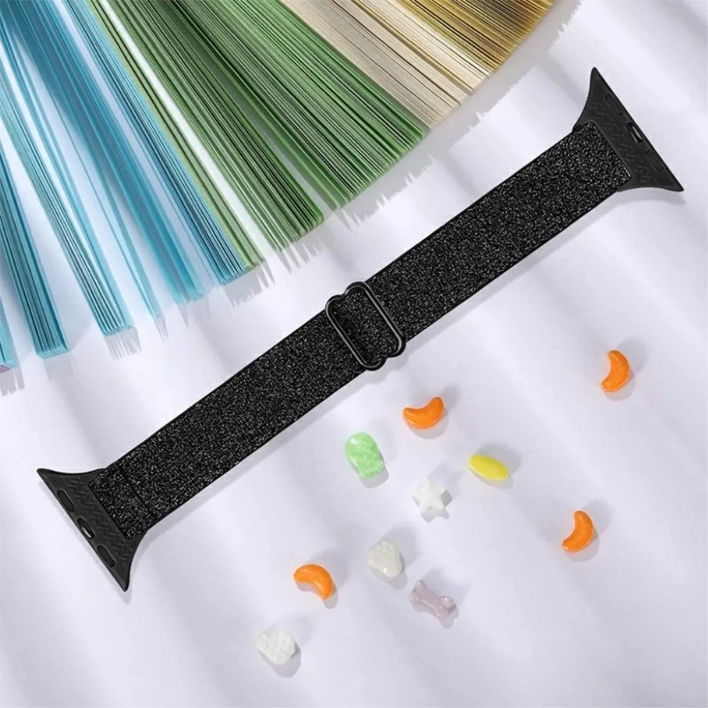 Apple Watch 42mm - 44mm nylon watch strap - Glitter Black